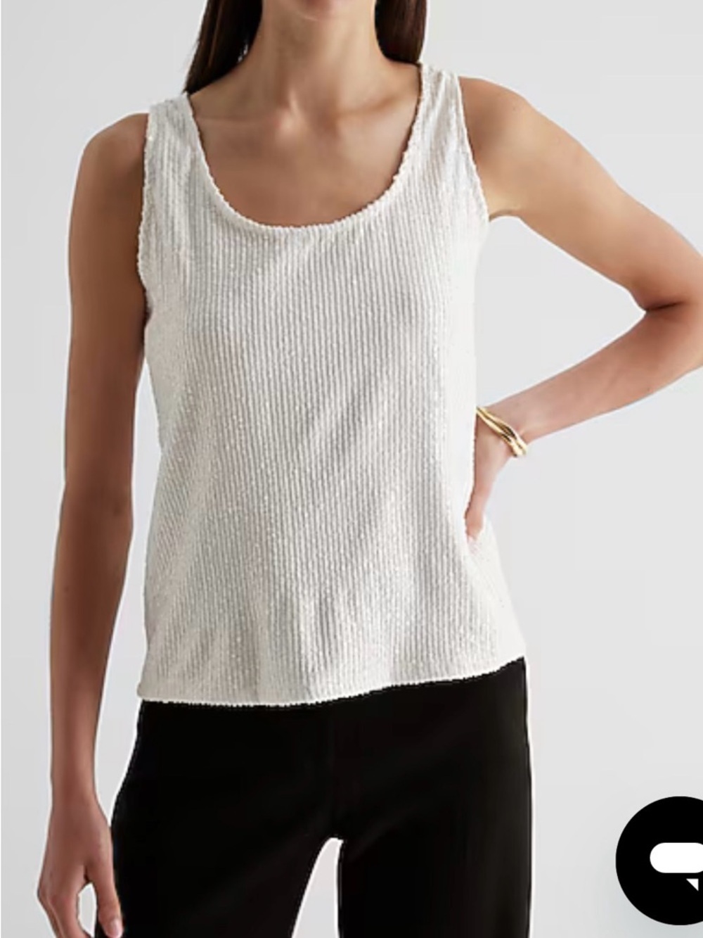 Express NWOT Sequin Scoop Neck Tank